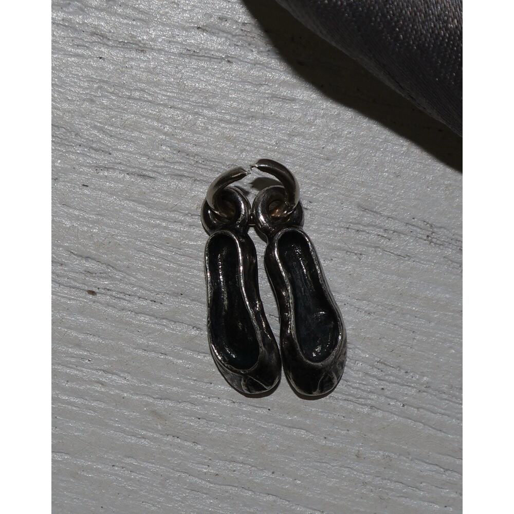 Retired James Avery Sterling Silver Bullet Toeshoes Charm 1.59G / 0.7in
